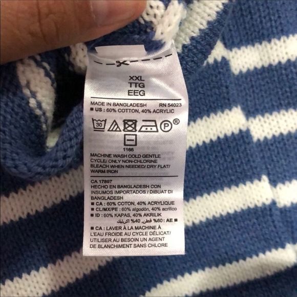 OLD NAVY Blue striped sweater - Picture 6 of 7